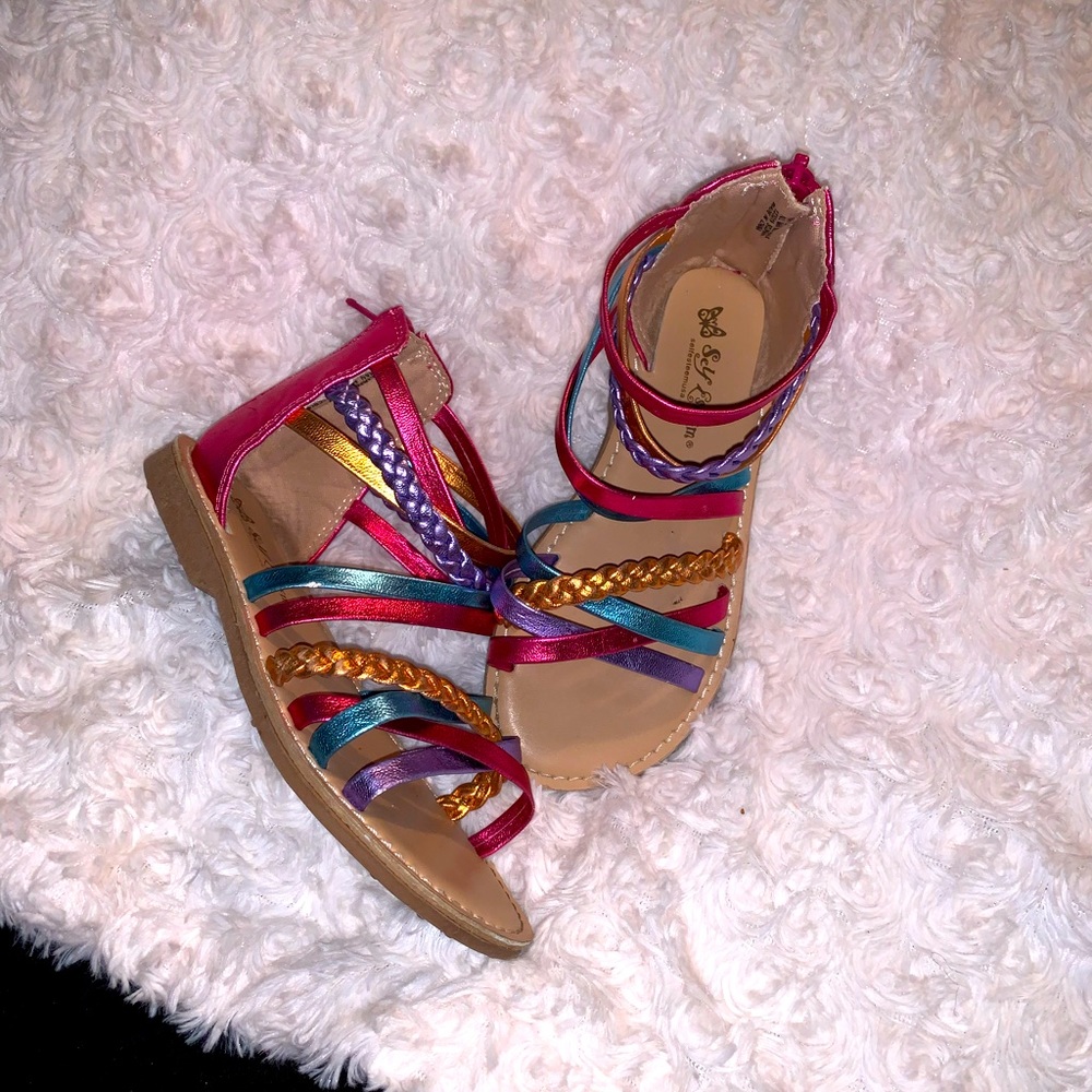 Toddler Girl Multicolor Gladiator Sandals Size 9.5
